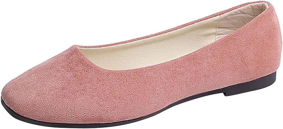 Women PU Leather Flat Shoes Slip On Flat Shallow Comfort Casual Single Shoes Dress Shoes
