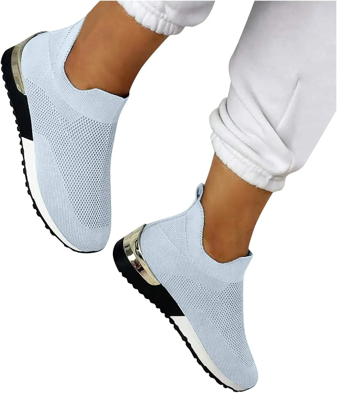 Women Slip On Trainers, Casual Work Running Sneakers Orthopedic Shoes for Women Summer Sport Breathable Shoe