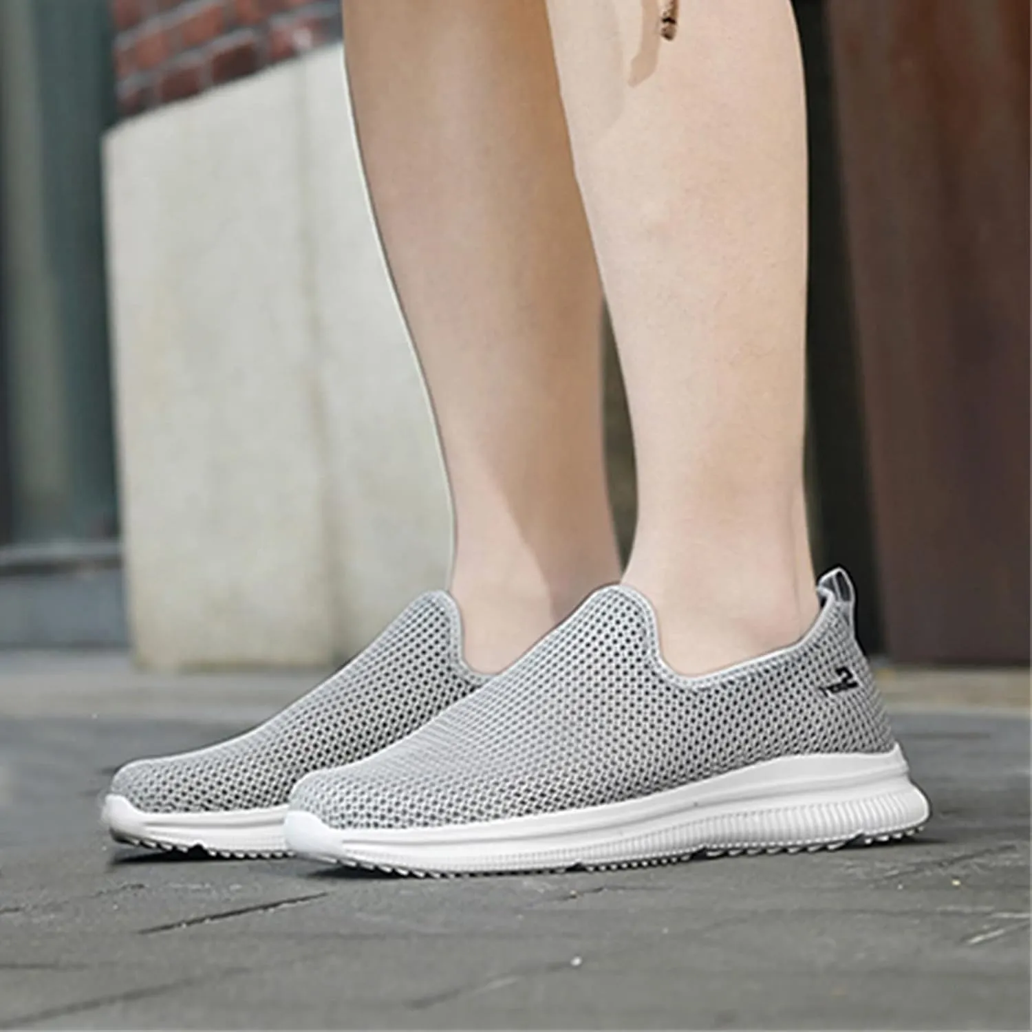 Women's Athletic Walking Shoes Slip On Casual Mesh Womens Tennis Shoes Fashion Black Casual Shoes Women Shoes Sneakers Steel Toe Tennis Shoe White Loafers