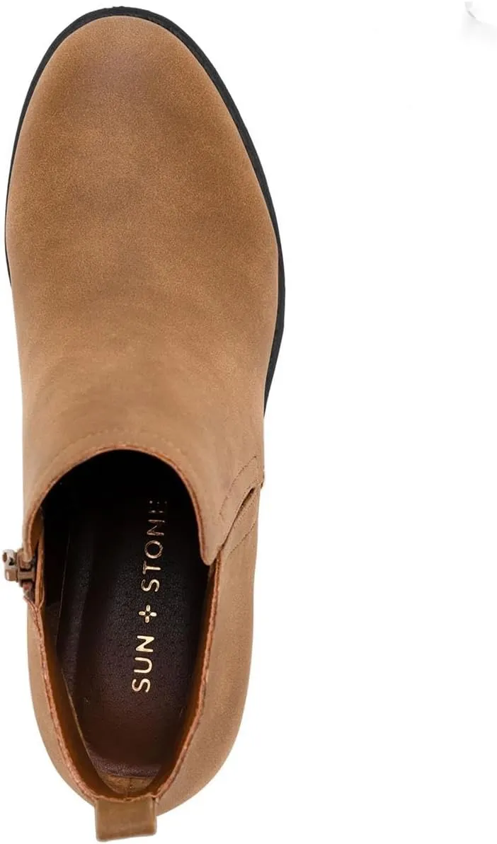 Womens Cadee Faux Leather Zipper Ankle Boots