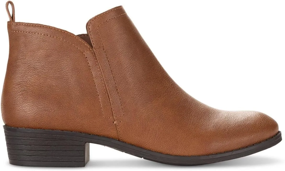 Womens Cadee Faux Leather Zipper Ankle Boots