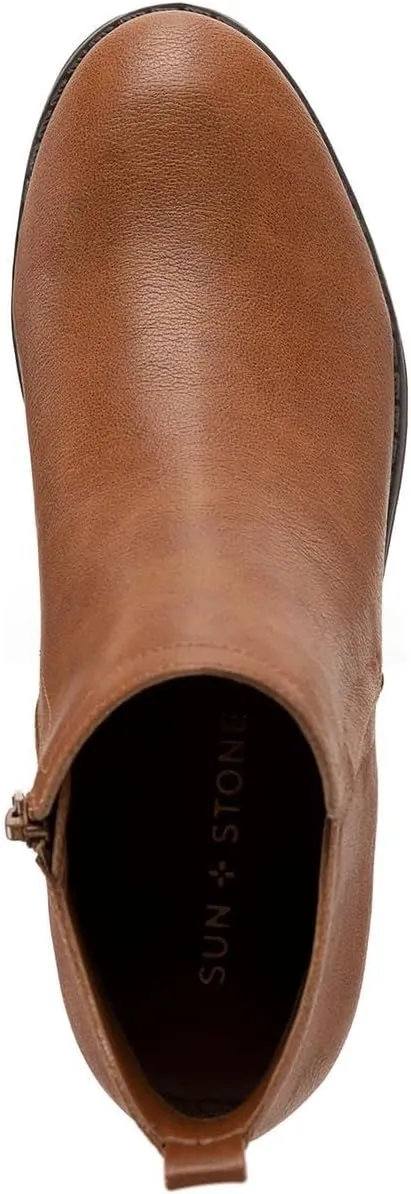 Womens Cadee Faux Leather Zipper Ankle Boots