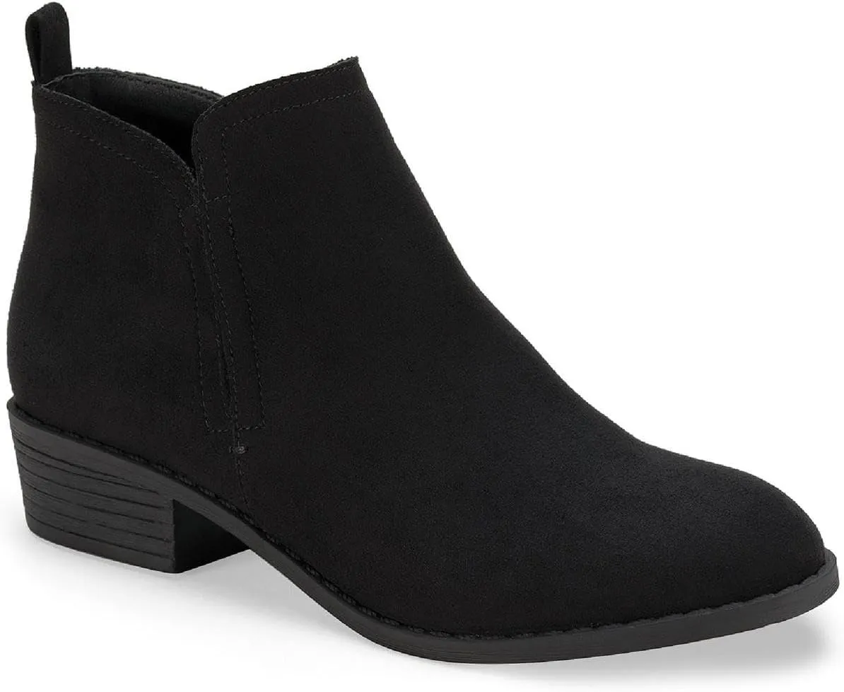 Womens Cadee Faux Leather Zipper Ankle Boots