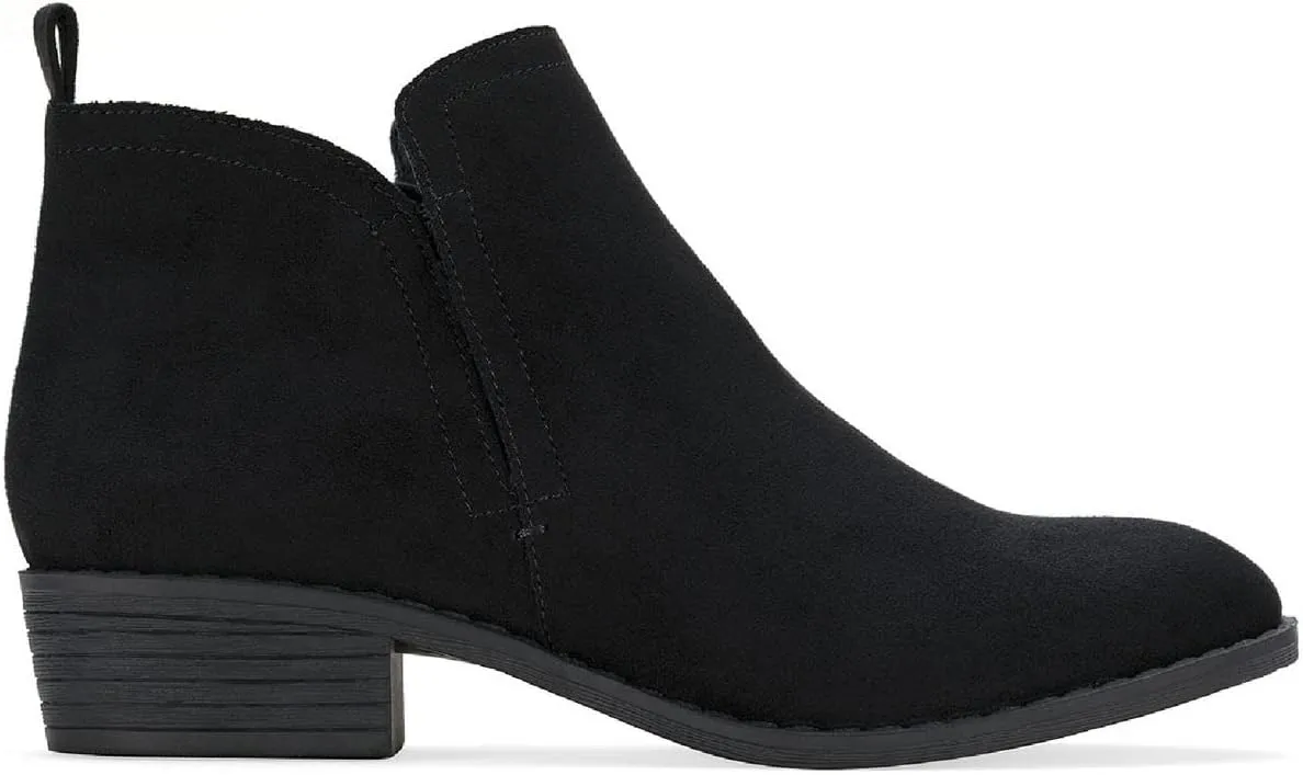 Womens Cadee Faux Leather Zipper Ankle Boots