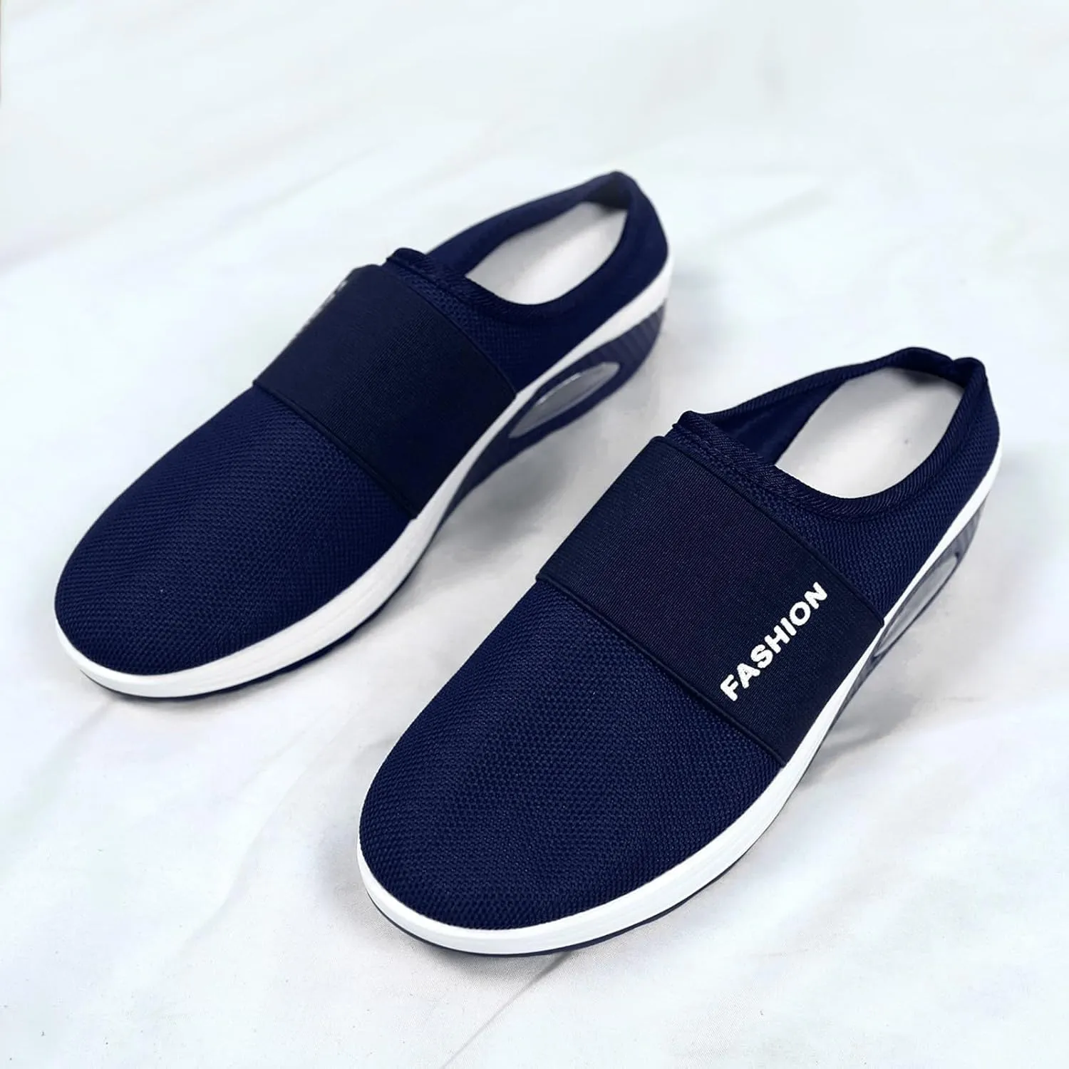 Women's Casual Slip on Half Shoes Breathable Tennis Shoes Womens Wide Width Women Casual Shoes Platform Sneakers Red Tennis Shoe Loafers Casual Slip On