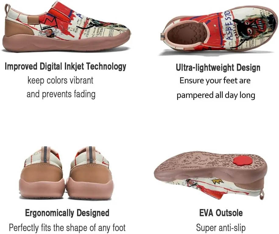 Women's Fashion Shoes Slip Ons Lightweight Walking Loafers Comfortable Art Painted Travel Sneaker