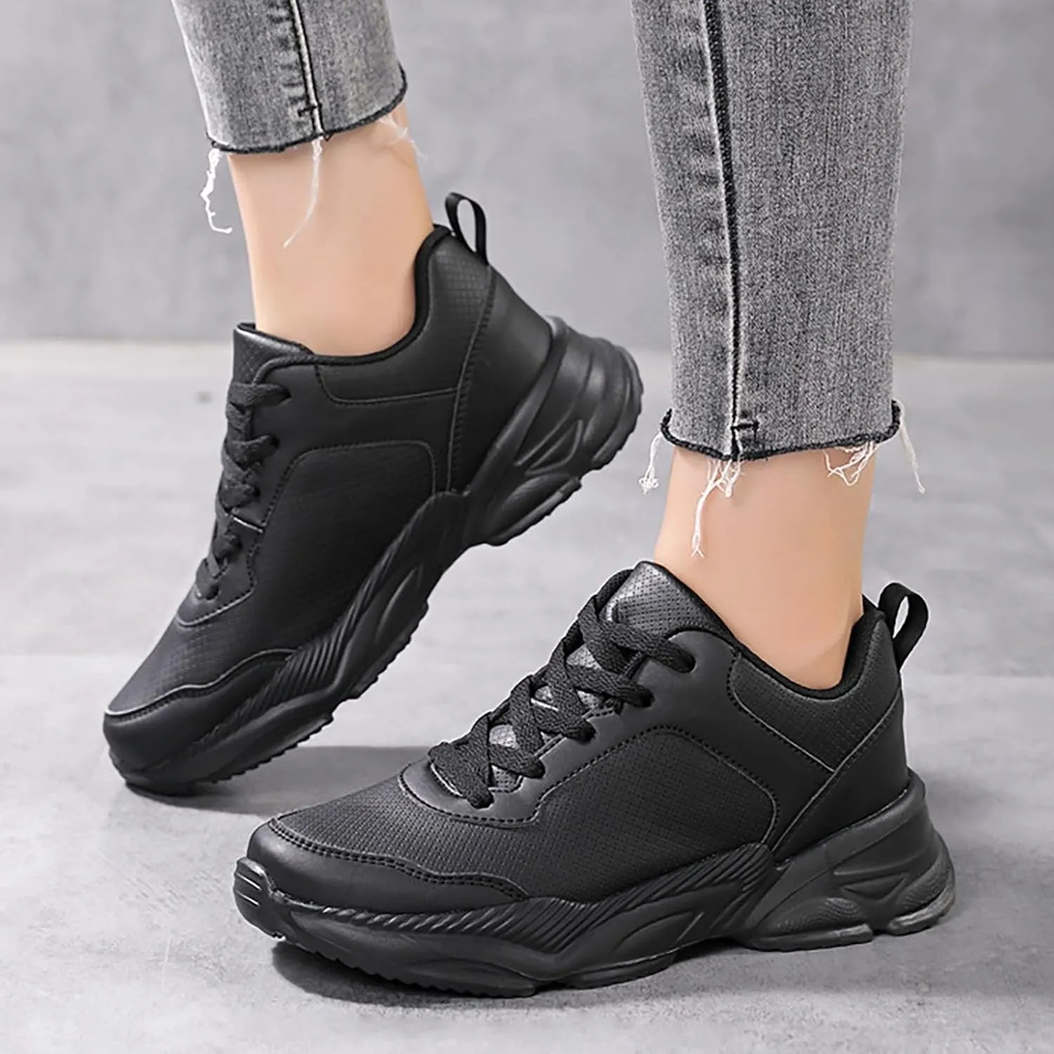 Women's Fashion Sneakers Women Running Shoes Mens Casual Sneakers Lightweight Round Toe Slip On Casual Loafers for Women Wide Womens Slip On Sneakers Wide Width