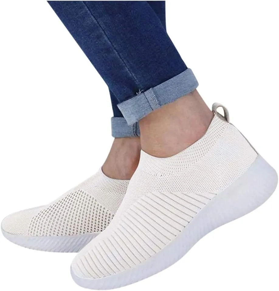 Women's Fashion Sport Breathable Mesh Platform Sneakers Pull On Sneakers Womens Womens Shoes Casual Fall Slip On Wide Width Women Sneakers Size 9.5 Wide Zapatos OrtopéDicos para Mujer De Vestir