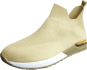 Womens Slip On Walking Shoes Non Slip Running Shoes Mens Casual Shoes Mesh Casual Black Shoes Walking Sneakers Brown Tennis Shoe Cross Trainer Shoe