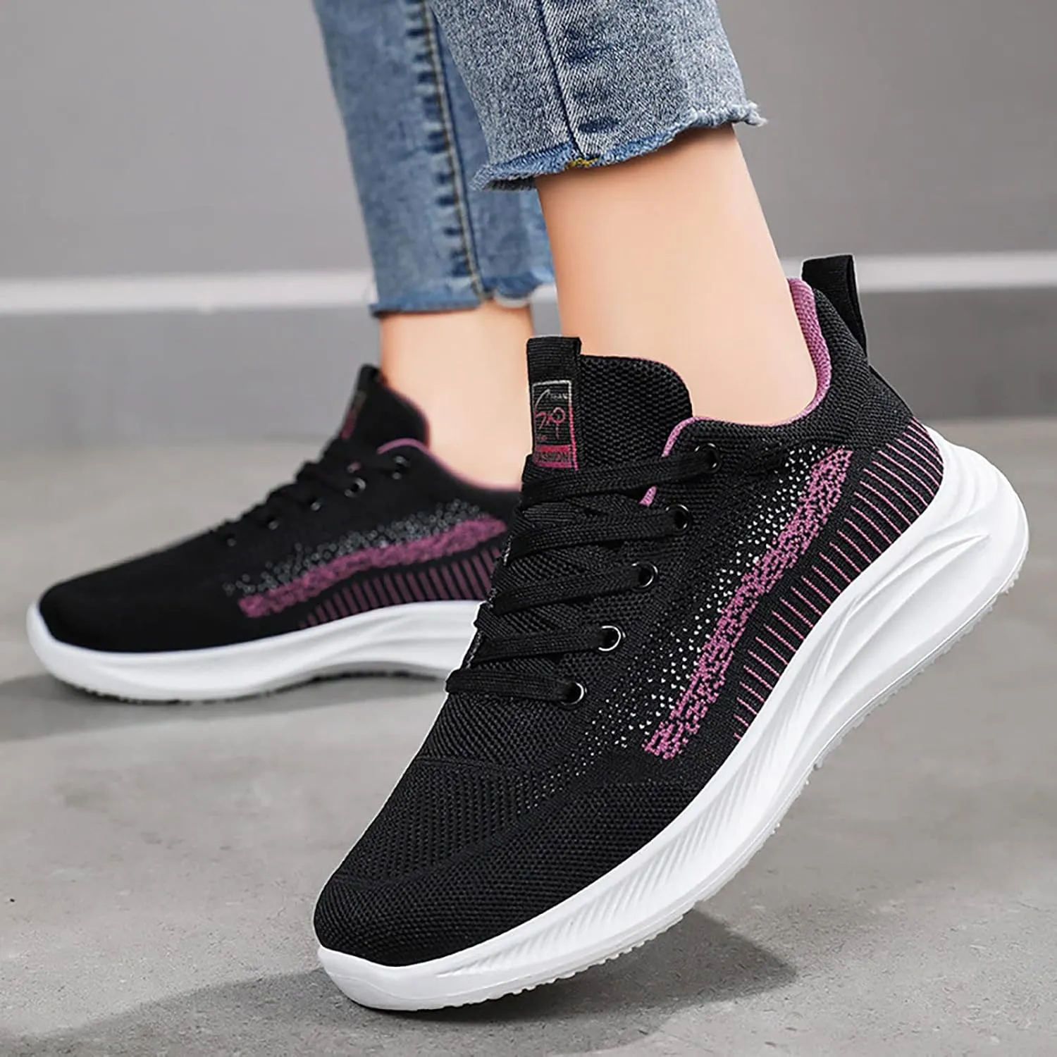 Womens Sneakers 7.5 2023 Pull On Sneakers Womens Women Shoes Sneakers Womens Tennis Shoes 7.5 Slip On Womens Shoes Slip On Dressy Casual Wide