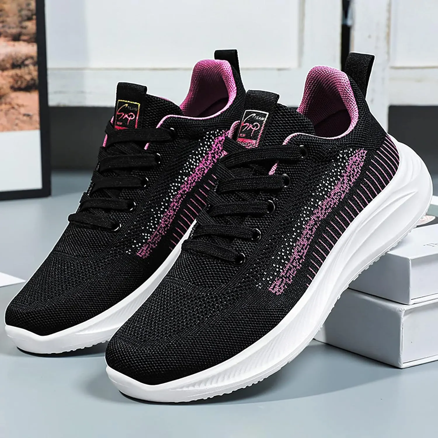 Womens Sneakers 7.5 2023 Pull On Sneakers Womens Women Shoes Sneakers Womens Tennis Shoes 7.5 Slip On Womens Shoes Slip On Dressy Casual Wide