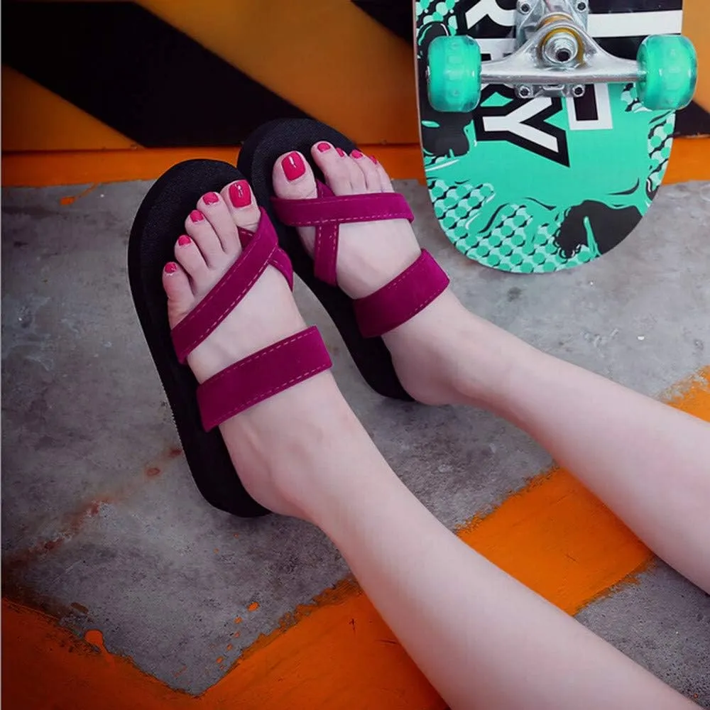 Womens Summer Flip Flops Casual Slippers Flat Sandals Beach Open Toe Shoes Summer Casual